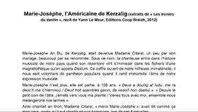 L'Américaine de Kerzalic (Mme Citarel)